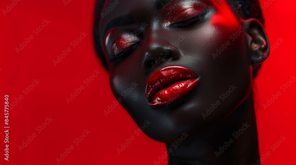 Red Lipstick dripping. Paint drips, lipgloss dripping from sexy lips, Red liquid drops on beautiful model girl's mouth, creative abstract make-up. Beauty woman face makeup close up. Art. Paint Red Lipstick dripping. Paint drips, lipgloss dripping from sexy lips, Red liquid drops on beautiful model girl's mouth, creative abstract make-up. Beauty woman face makeup close up. Art. Paint
