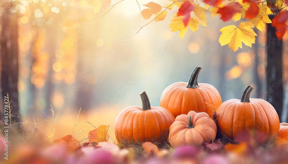 pumpkins and autumn leaves pumpkins and autumn leaves