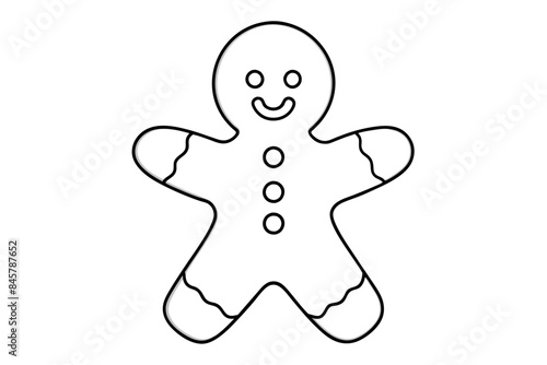 gingerbread Christmas cookie vector illustration