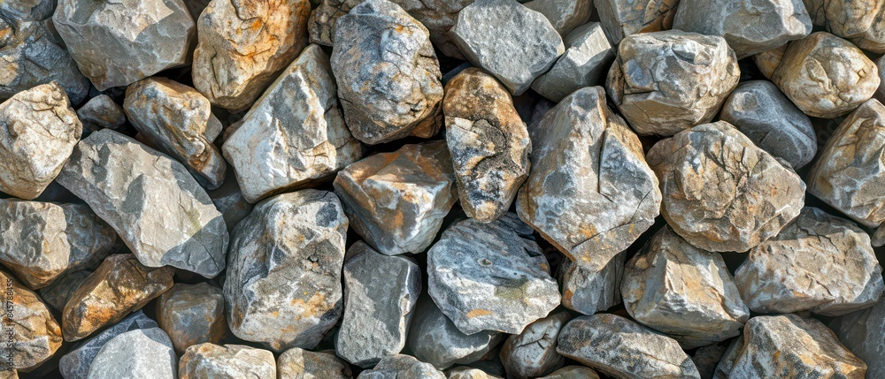 stone wall is made up of gray rocks, which have an irregular shape and many details. The stones in it have different sizes, shapes, shades, textures, materials, and colors stone wall is made up of gray rocks, which have an irregular shape and many details. The stones in it have different sizes, shapes, shades, textures, materials, and colors