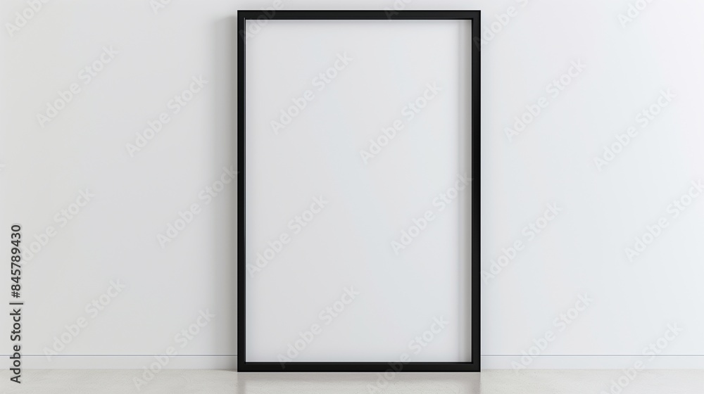 black picture frame on white background, vertical shape black picture frame on white background, vertical shape