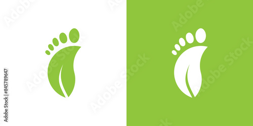 Abstrack foot care logo design. Premium Vector
