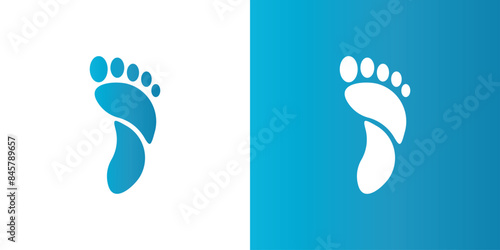 Abstrack foot care logo design. Premium Vector