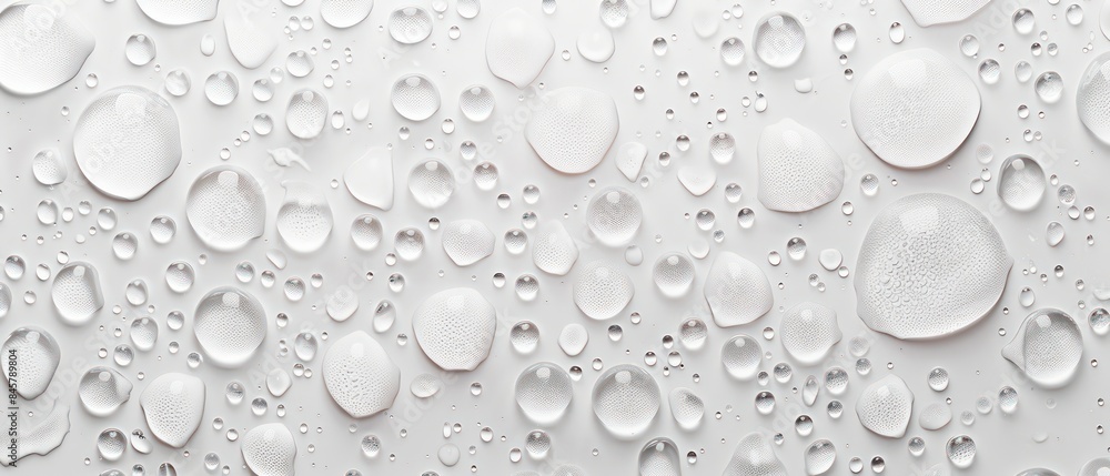 Water droplets on a white surface Water droplets on a white surface