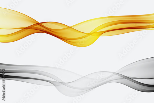 Gold and silver abstraction wave, curved lines of wave flow.