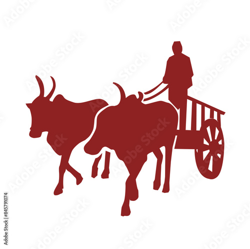 Bullock cart icon