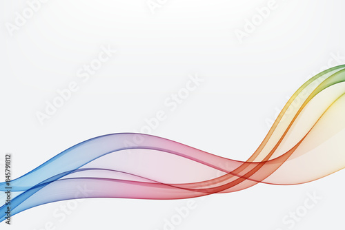 Soft gradient smoky abstract wave. Flow of wavy lines