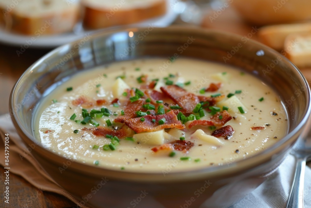 Bacon cream soup with celery root Bacon cream soup with celery root