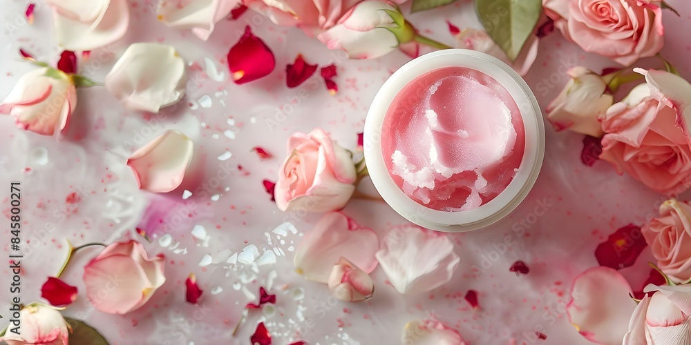 Skincare Products Antiaging Lip Balm Cream, Collagen Rose Toner, and Shaving Soap. Concept Antiaging Skincare, Lip Balm, Collagen Toner, Shaving Soap, Beauty Routine Skincare Products Antiaging Lip Balm Cream, Collagen Rose Toner, and Shaving Soap. Concept Antiaging Skincare, Lip Balm, Collagen Toner, Shaving Soap, Beauty Routine