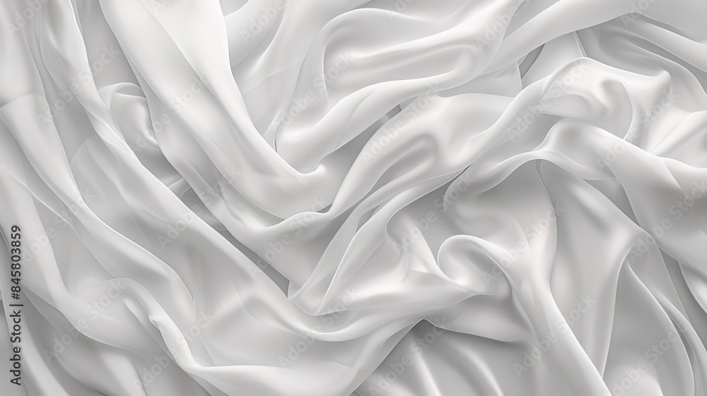 Obraz premium white fabric texture background, crumpled fabric background