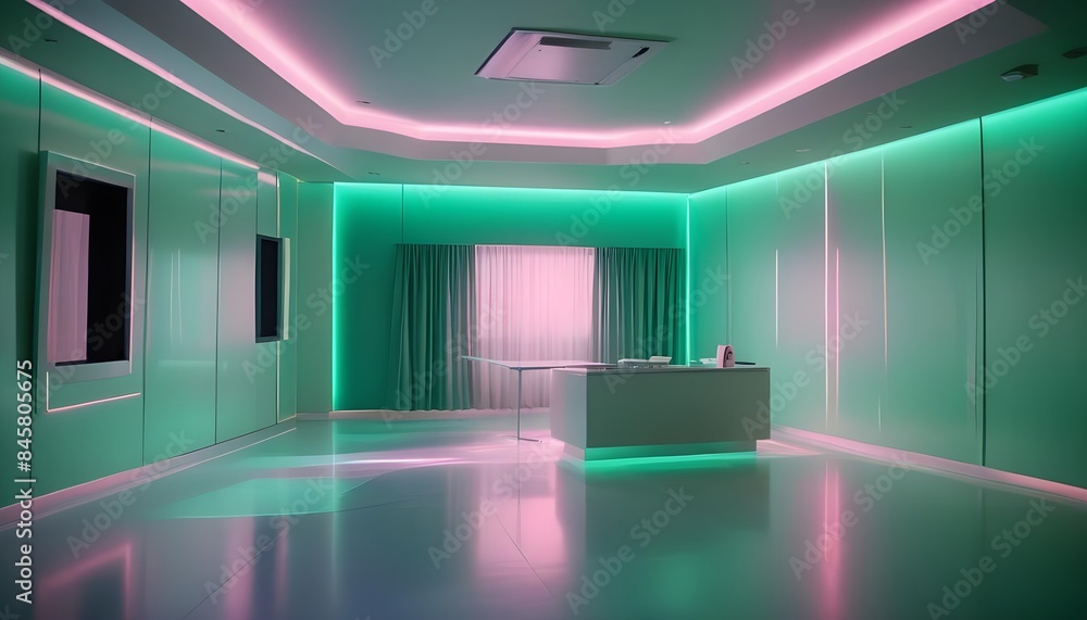 inimalist interior design style, futuristic home office, sleek furniture, state of the art technology inimalist interior design style, futuristic home office, sleek furniture, state of the art technology