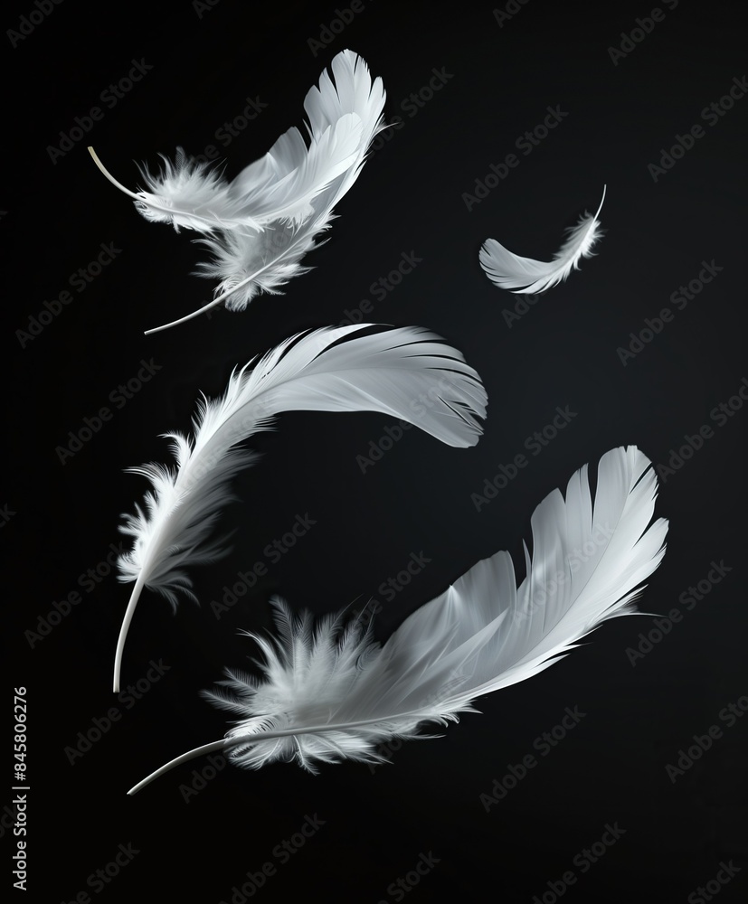 Feathers, flying in the air Feathers, flying in the air