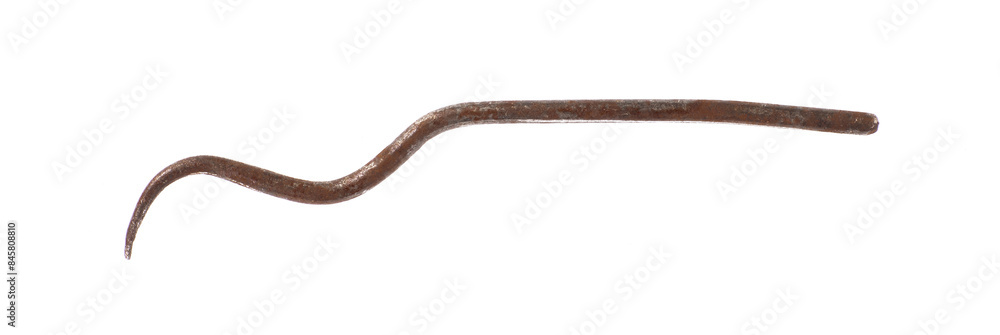 curved steel rod isolated on white background curved steel rod isolated on white background