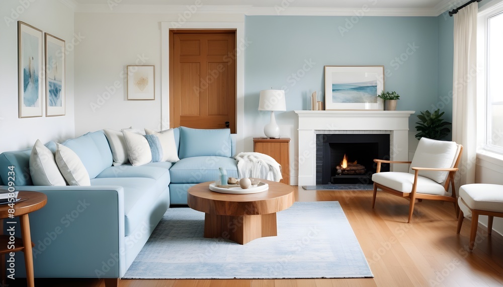 Obraz premium inimalist interior design style, futuristic home office, sleek furniture, state of the art technology