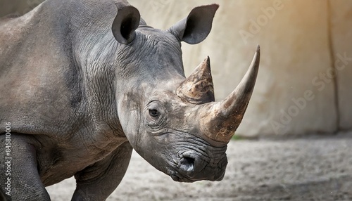 close up of a rhinoceros