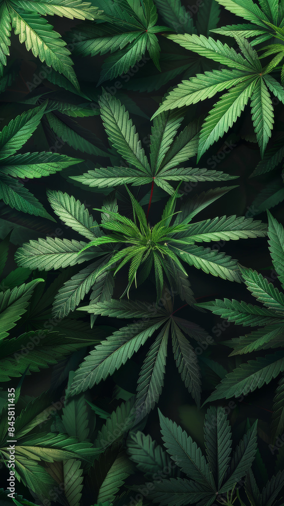 Monochrome Cannabis Leaf Banner Monochrome Cannabis Leaf Banner