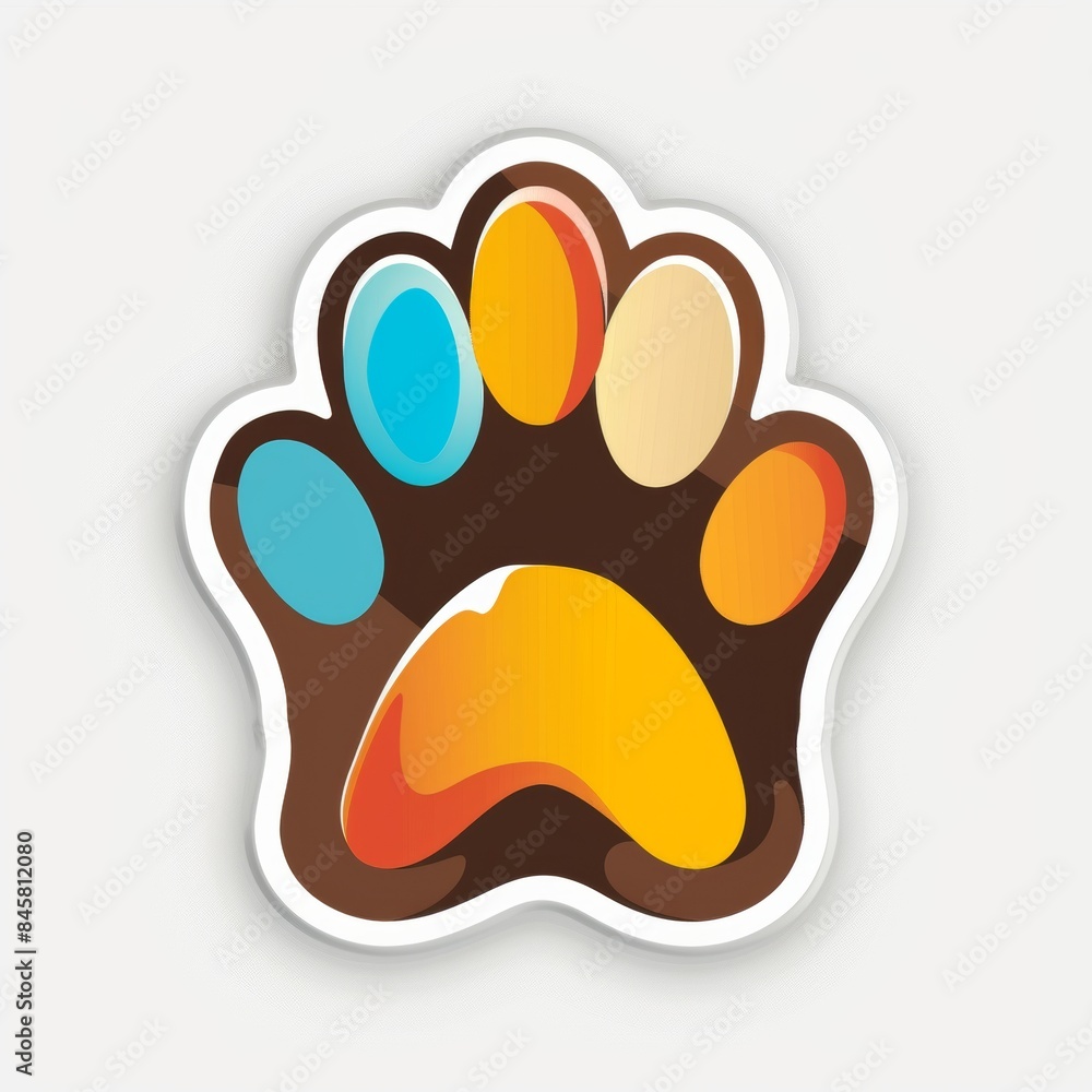 Vector illustration of cute dog paw Vector illustration of cute dog paw