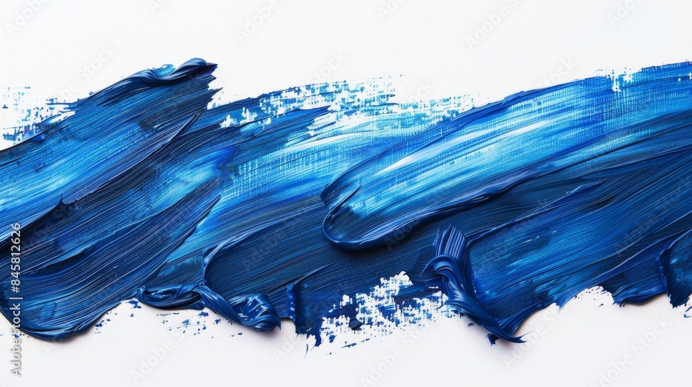 Fototapeta premium Blue Abstract Brush Strokes Generative AI