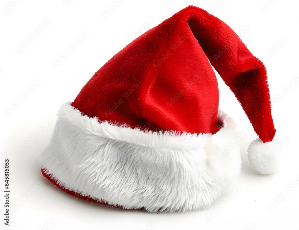Santa Claus hat on white background Santa Claus hat on white background