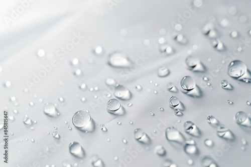 Wallpaper Mural Water drops on white background, top view. Abstract white water drop texture background. Torontodigital.ca