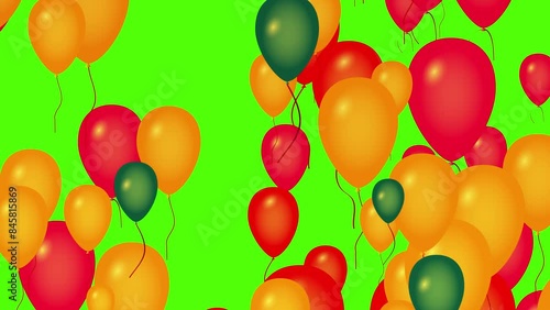 Wallpaper Mural Colorful Balloon flying, balloon Animation with rope, Multi Color Balloons green screen, Balloon Bottom to top, festival and celebrate animation Torontodigital.ca