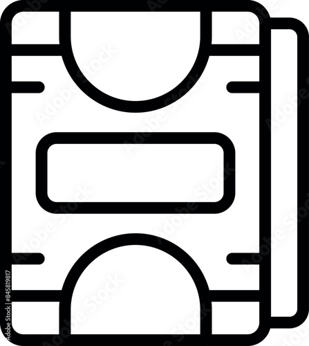 Line art icon of a stack of video game cartridges, bringing back memories of classic gaming