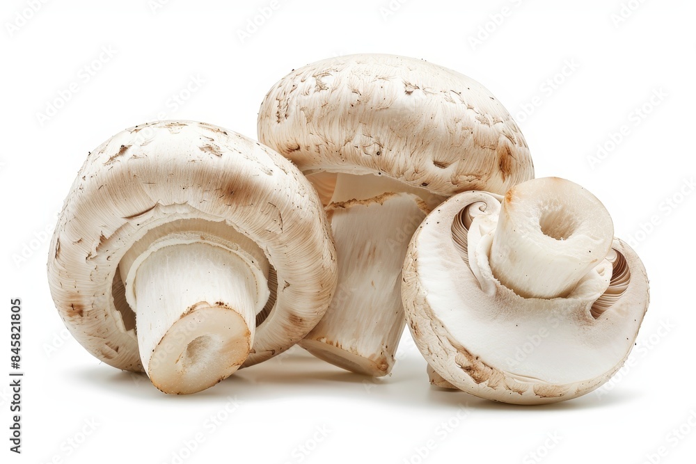 Fresh mushrooms on white background Fresh mushrooms on white background