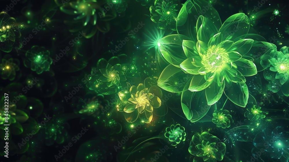 Obraz premium Bioluminescent Bloom Organic