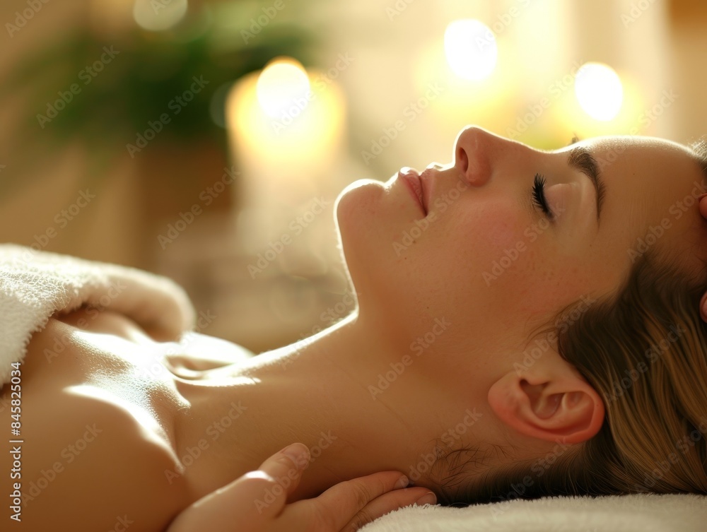 Radiant Skincare: Woman Enjoying a Professional Facial Treatment in a Stylish Spa Environment Radiant Skincare: Woman Enjoying a Professional Facial Treatment in a Stylish Spa Environment
