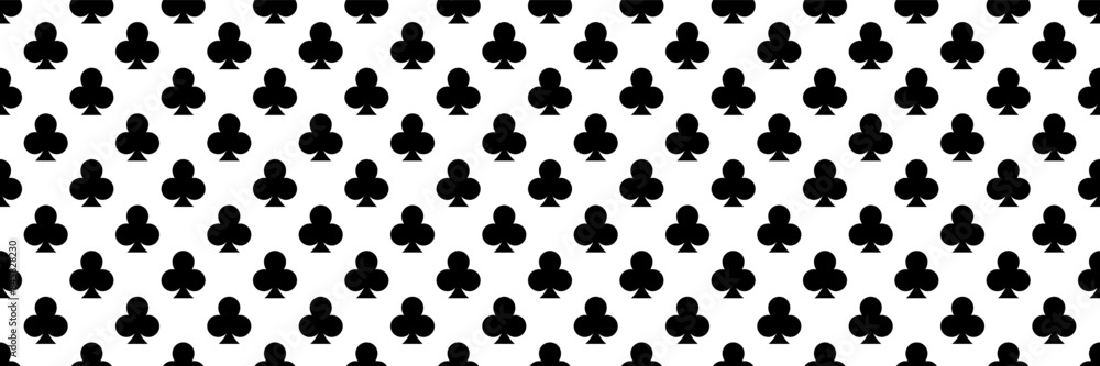 Fototapeta premium horizontal black club seamless design for pattern and background.
