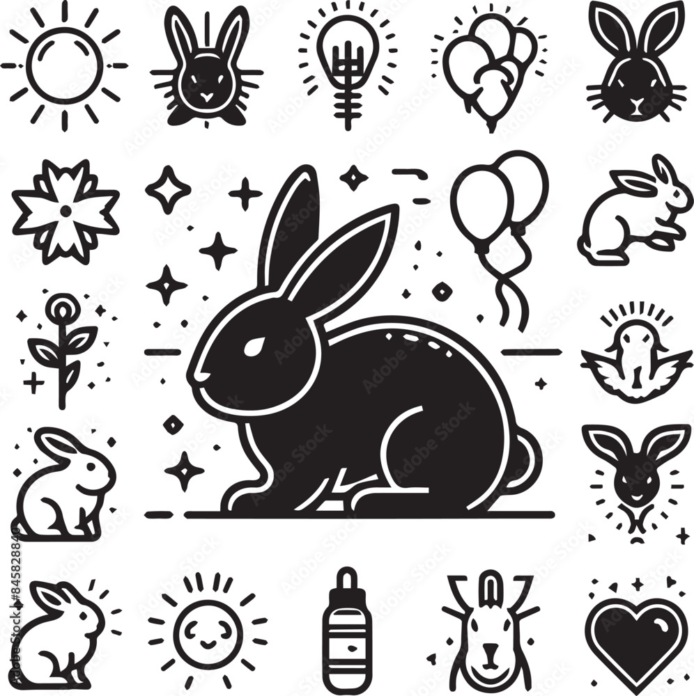 Obraz premium white rabbit cartoon