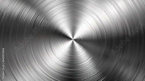 Radial, silver metal texture background illustration 