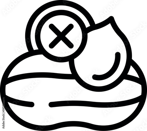 This icon represents a peanut allergy, ideal for websites and applications