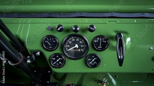 Gauges on a car dash