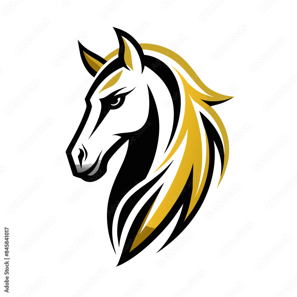 a minimalist logo vector art illustration with a points horse head logo, a minimalist logo vector art illustration with a points horse head logo,