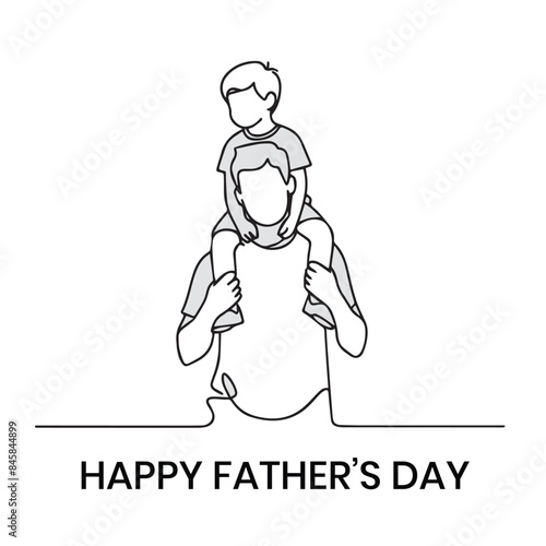 Happy Father's Day Vector Post Design, Son & Father's together, my dad my hero, daddy's girls.