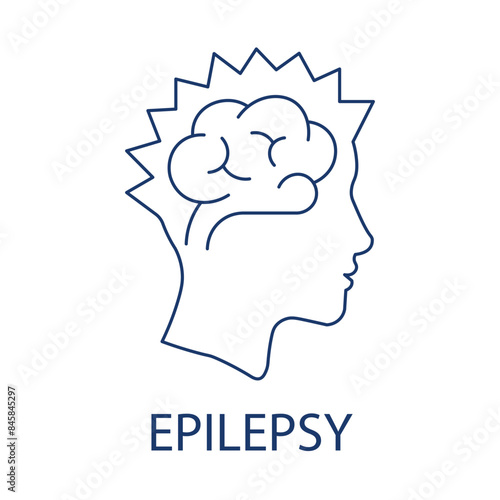 Epilepsy Vector Icon - Neurology, Seizure Disorders, and Medical Symbol.