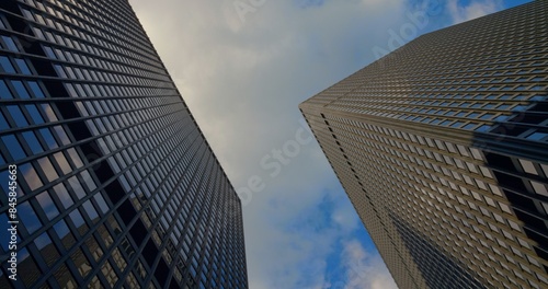 Citys skyline is marked by highrise skyscrapers symbolizing ambition  innovation  and corporate success in bustling urban environment reflecting a modern and dynamic lifestyle. Downtown concept