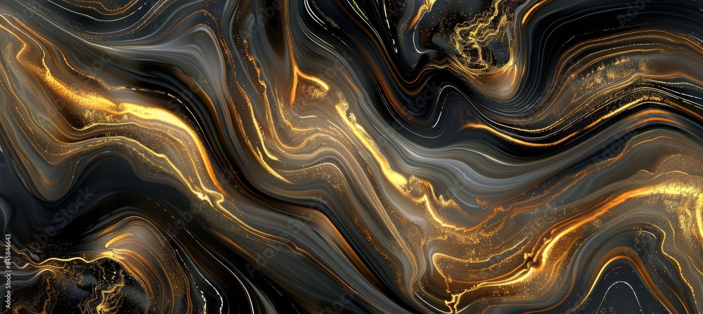 Golden Swirls: Abstract Marble Texture Golden Swirls: Abstract Marble Texture