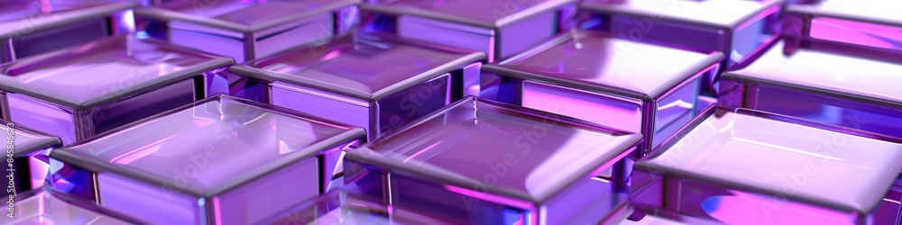 Abstract lavender glass cubes background. Data blocks illustration. Elegant banner wallpaper poster design template. Panoramic Abstract lavender glass cubes background. Data blocks illustration. Elegant banner wallpaper poster design template. Panoramic