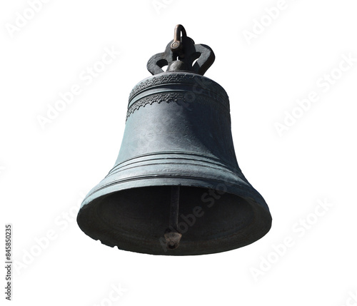 An old ship’s bell isolated on the transparent background
