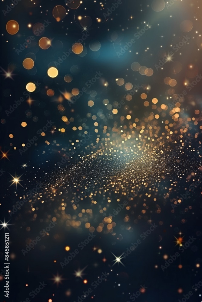 Golden Bokeh Lights and Sparkles