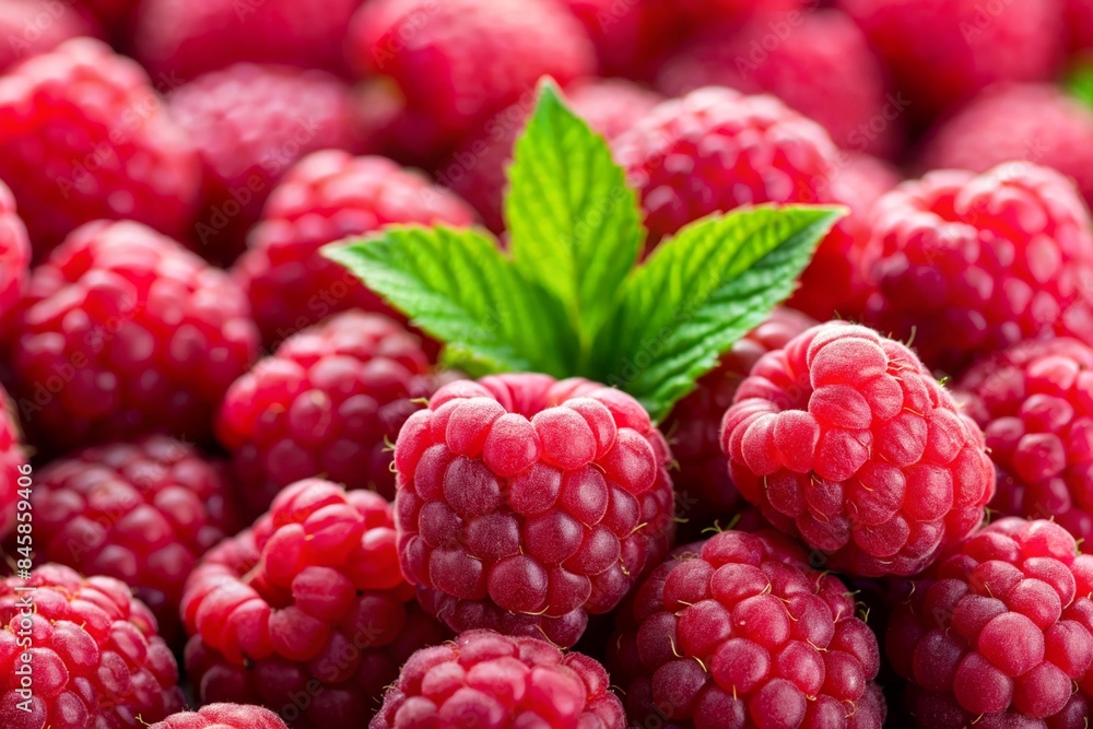 Background of fresh sweet red raspberries Background of fresh sweet red raspberries