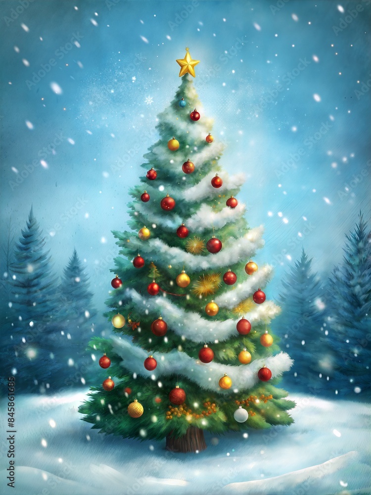 christmas background - fir tree, christmas tree, snow, snow christmas background - fir tree, christmas tree, snow, snow