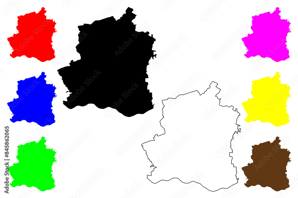 Teleorman County (Administrative divisions of Romania, Sud - Muntenia development region) map vector illustration, scribble sketch Teleorman map.. Teleorman County (Administrative divisions of Romania, Sud - Muntenia development region) map vector illustration, scribble sketch Teleorman map..