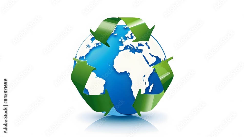 Earth day concept on white background, World environment day Earth day concept on white background, World environment day