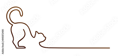 The symbol of a stylized cat.