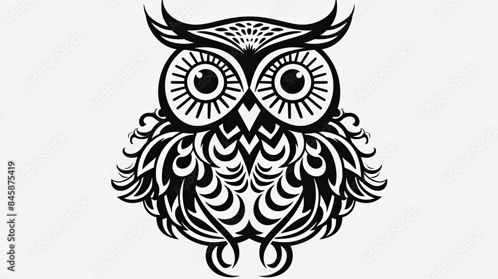 owl on white background owl on white background