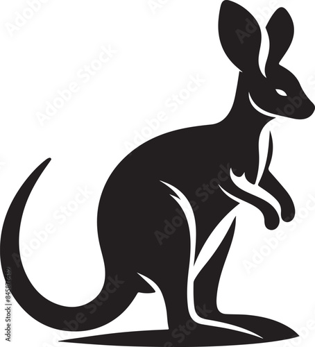 wallaby silhouette vector illustrationd
