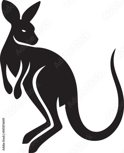 wallaby silhouette vector illustrationd